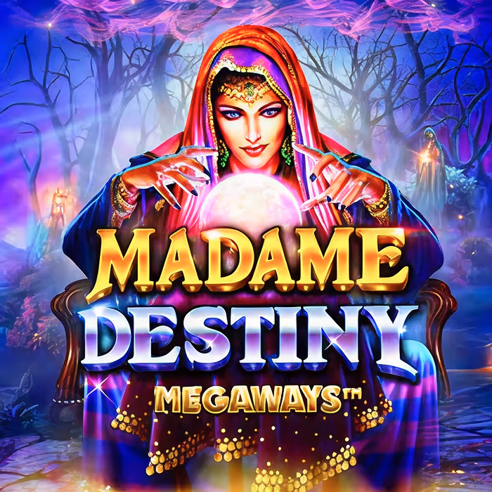 Madame Destiny fortune teller slot with mystical symbols and free spins